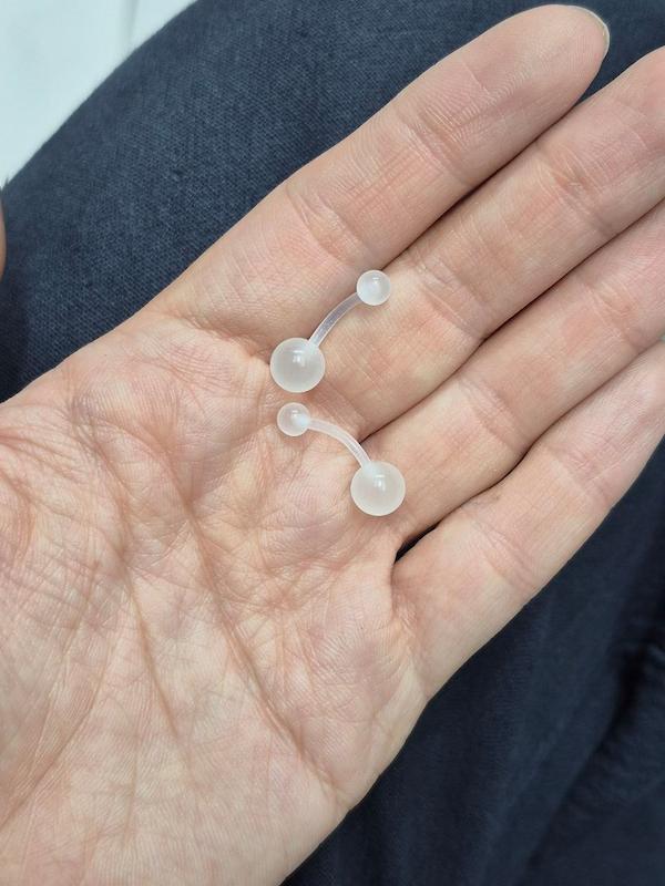 پیرسینگ ناف سیلیکنی شبرنگ