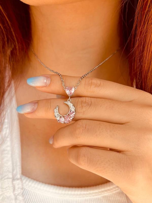 گردنبند ماه صورتی