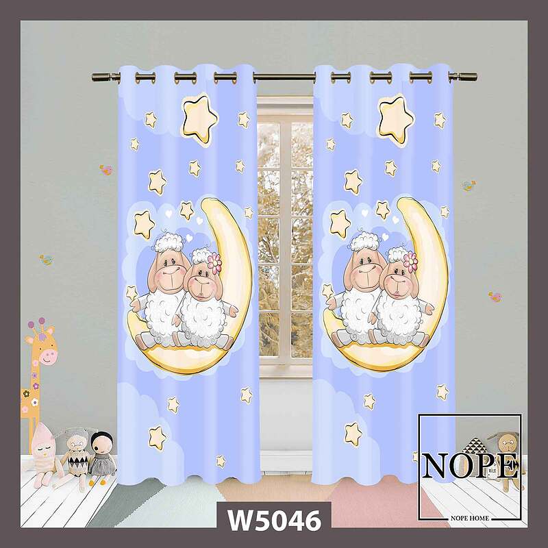 پرده کودک طرح بره کد W5046