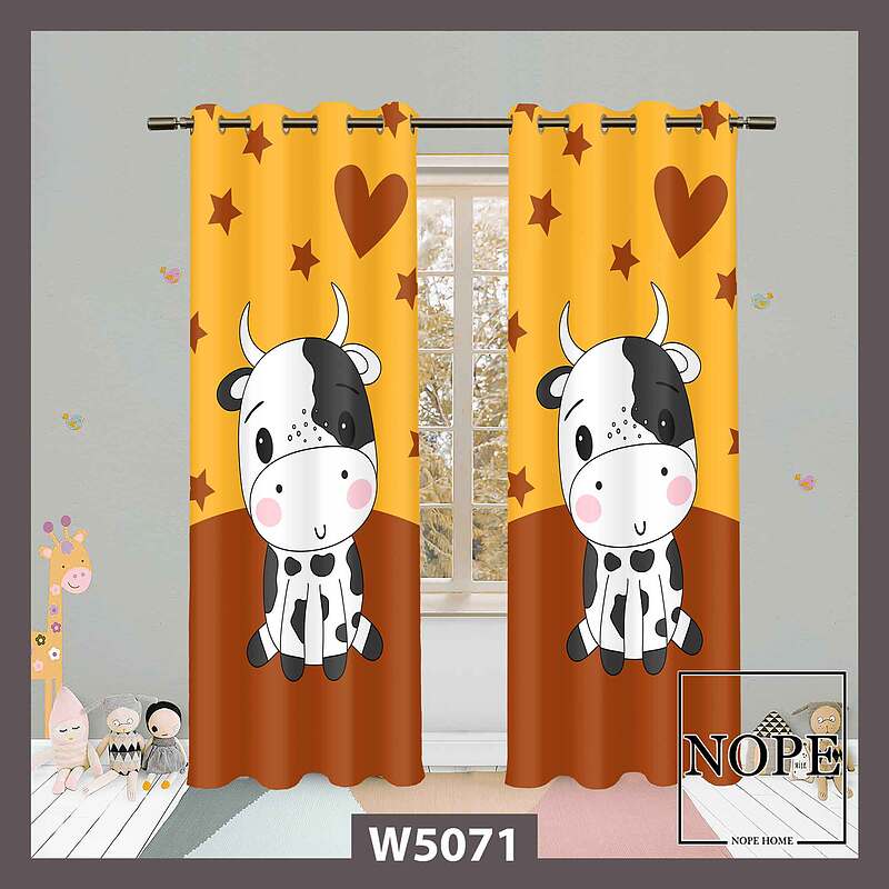 پرده کودک طرح گاوی کد W5071