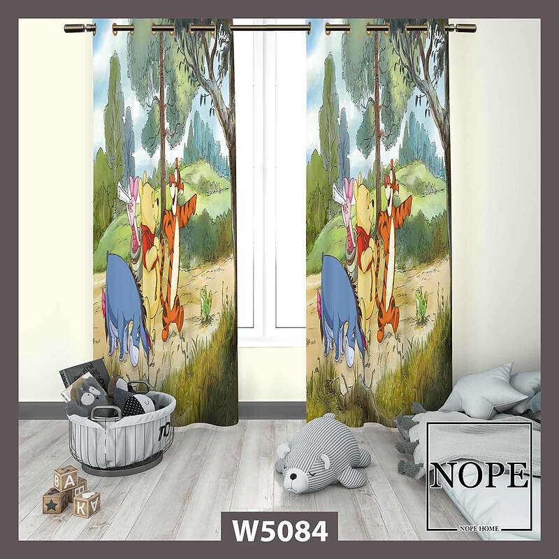 پرده کودک طرح کارتونی پو کد W5084