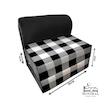 کاناپه تخت شو یک نفره چهارخونه شطرنجی مدل M1151
