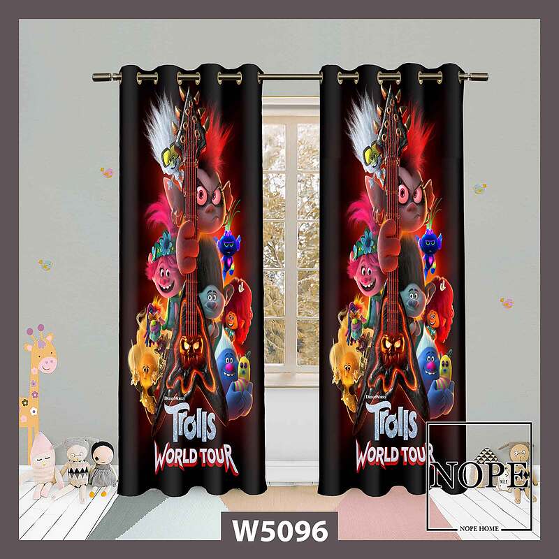 پرده کودک طرح انیمیشن ترول ها کد W5096