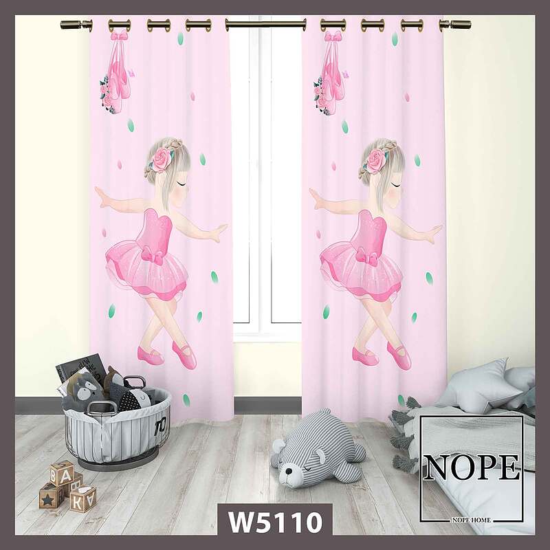 پرده کودک طرح دختر بالرین کد W5110