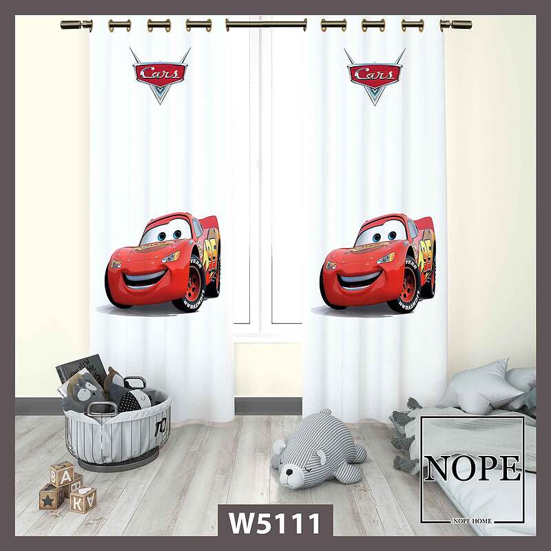 پرده کودک طرح مک کویین کد W5111