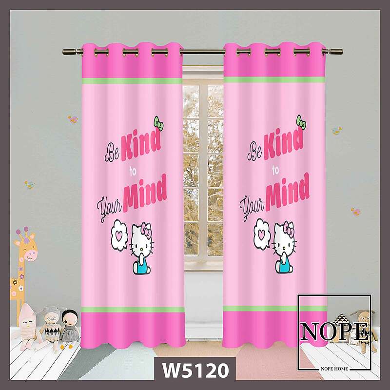 پرده کودک طرح هلو کیتی کد W5120