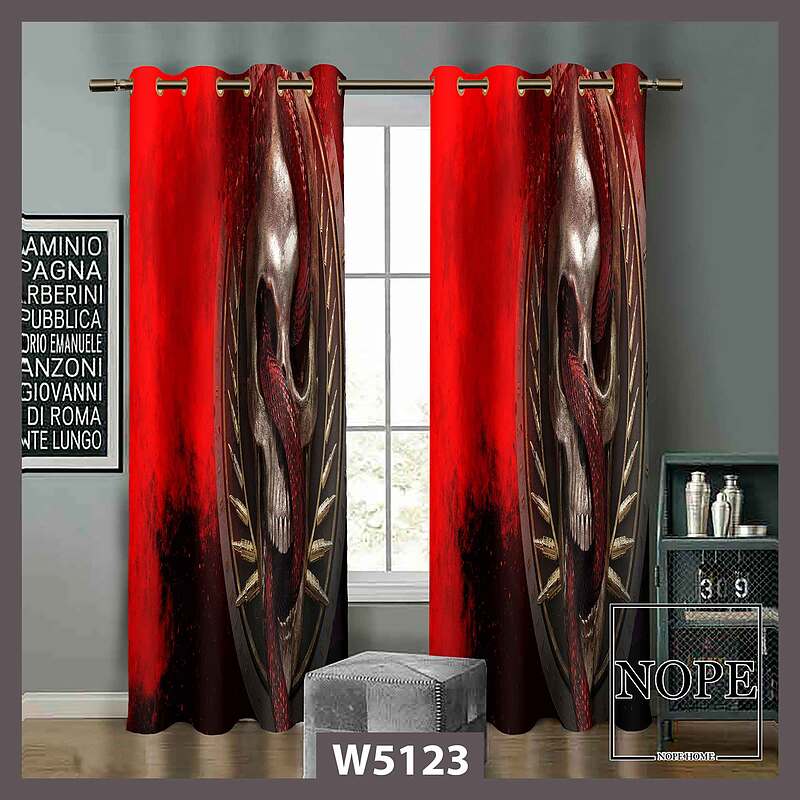 پرده کودک طرح اسکلت کد W5123