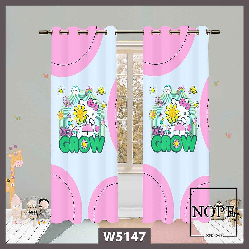 پرده کودک طرح گربه کد W5147