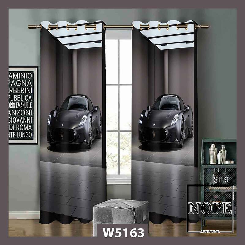 پرده کودک طرح ماشین کد W5163