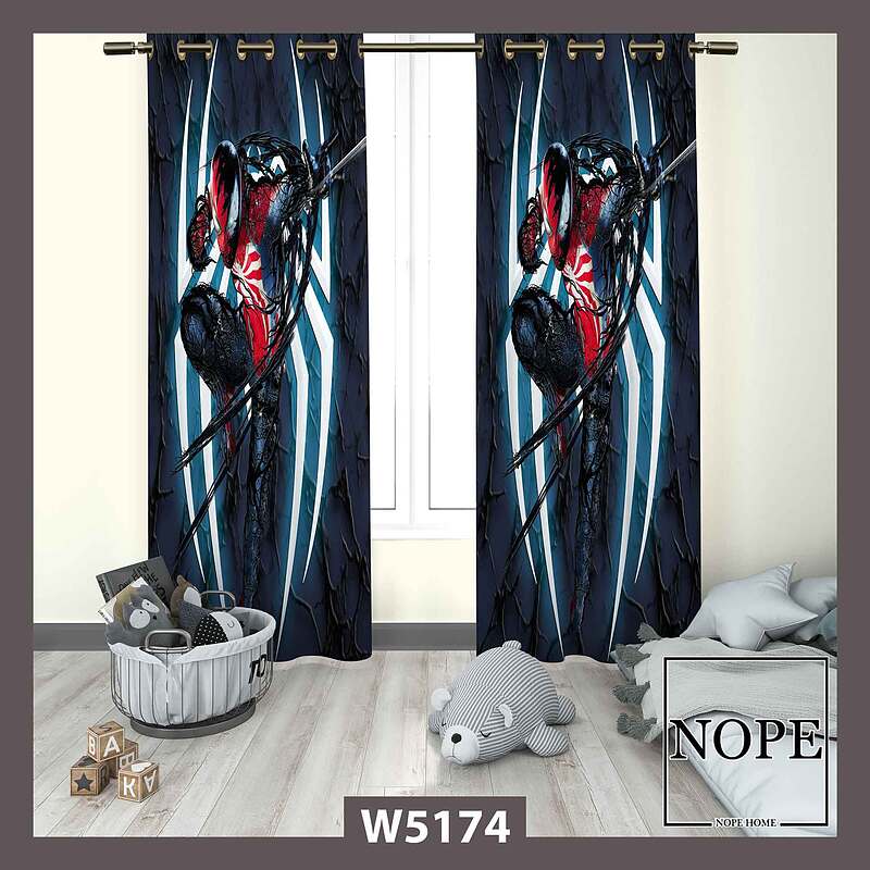 پرده کودک طرح مرد عنکبوتی کد W5174