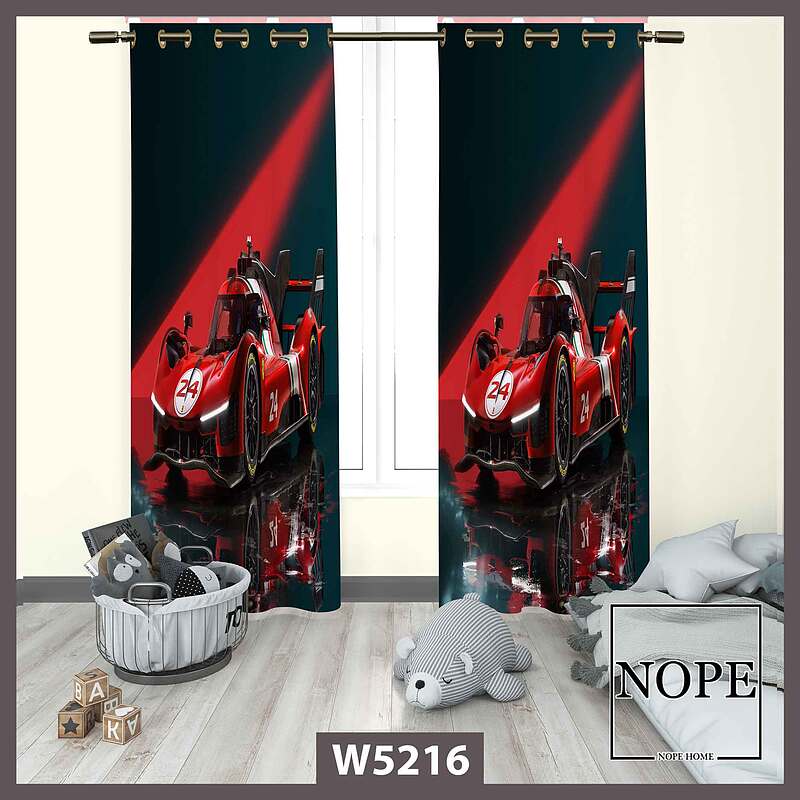پرده کودک طرح ماشین کد W5216