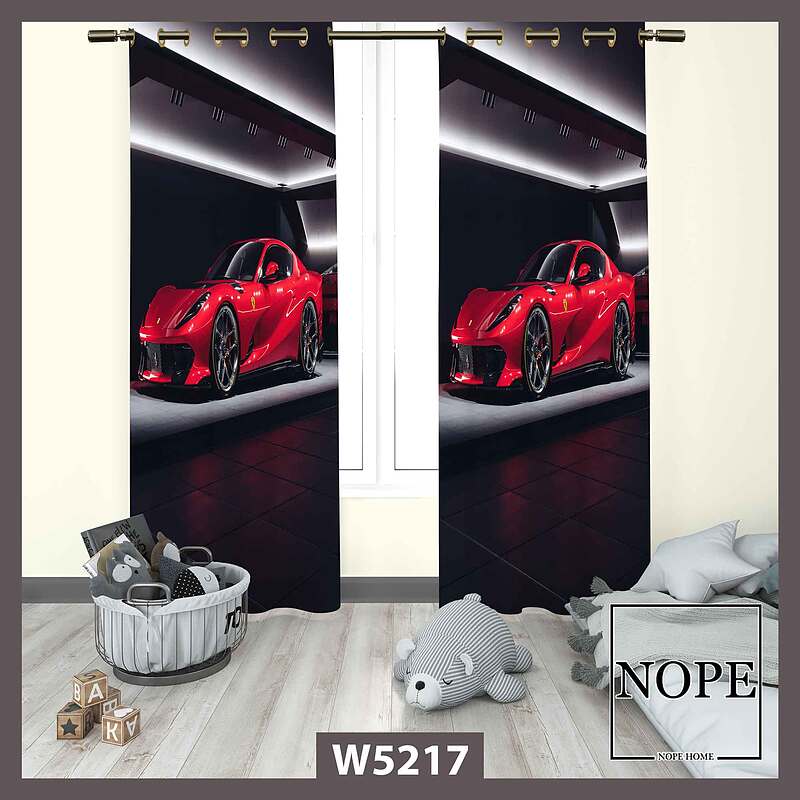 پرده کودک طرح ماشین کد W5217
