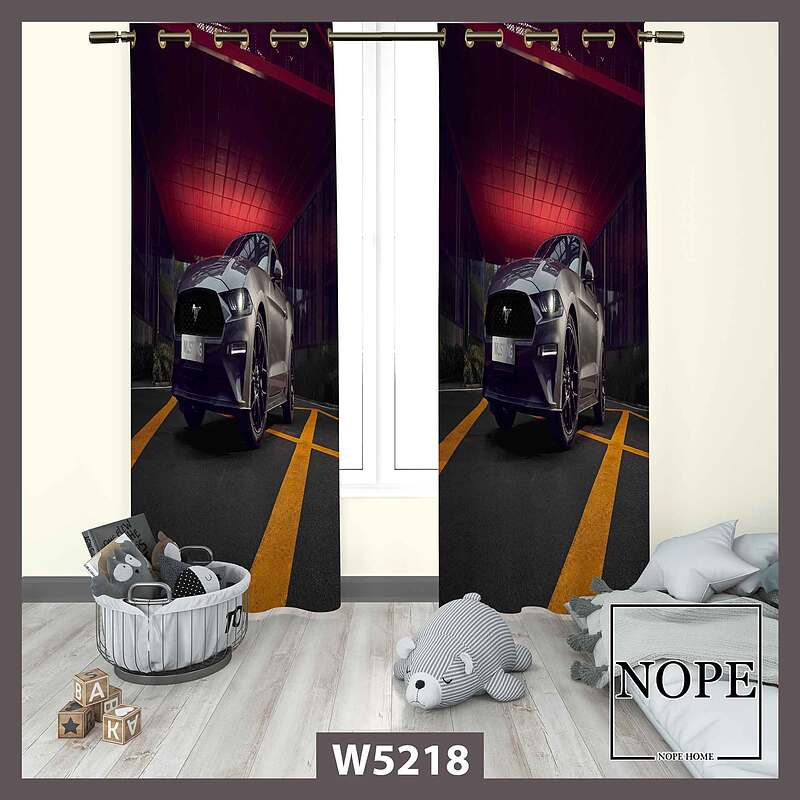 پرده کودک طرح ماشین کد W5218