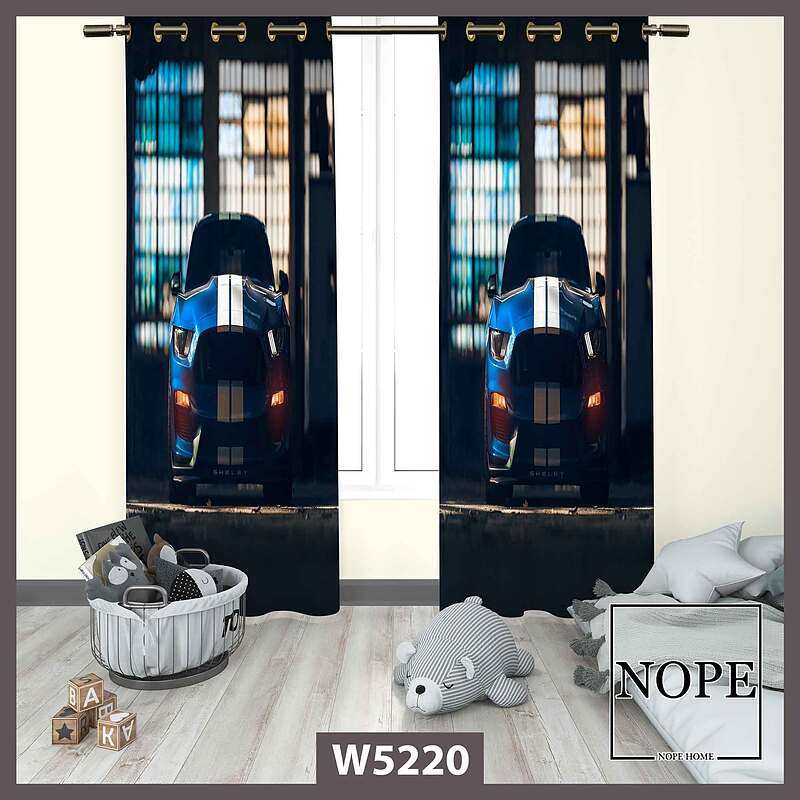 پرده کودک طرح ماشین کد W5220