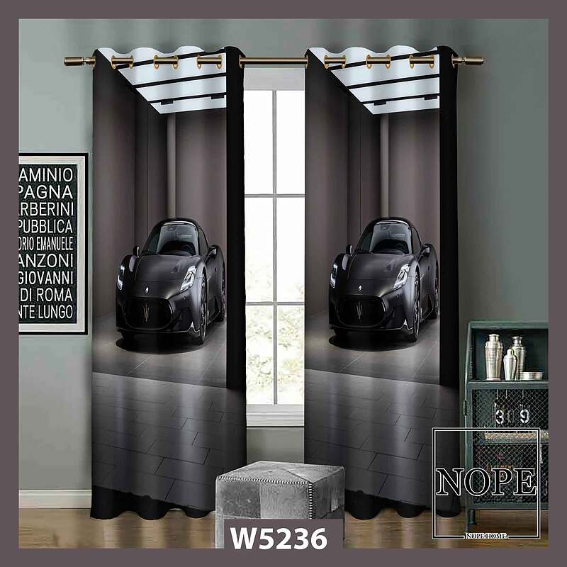 پرده کودک طرح ماشین کد W5236