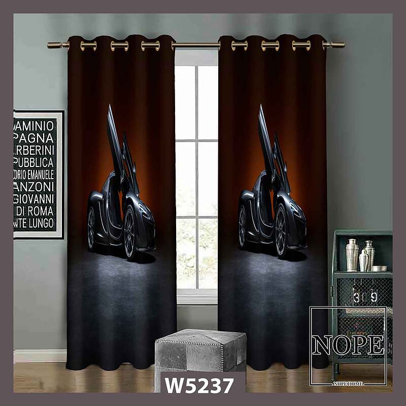 پرده کودک طرح ماشین کد W5237