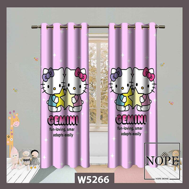 پرده کودک طرح کیتی کد W5266