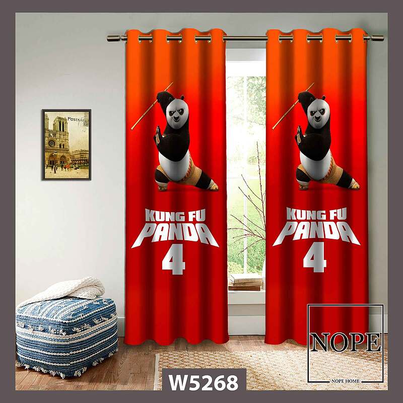 پرده کودک طرح پاندای کونگفو کار کد W5268