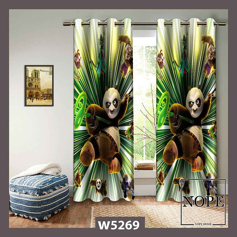 پرده کودک طرح پاندای کونگفو کار کد W5269