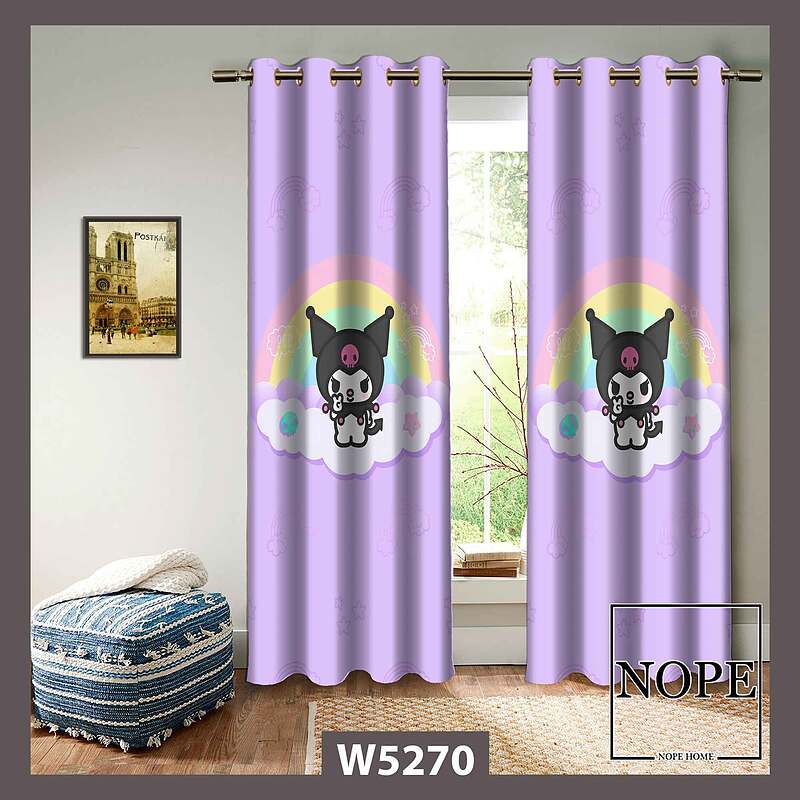 پرده کودک طرح گربه کد W5270