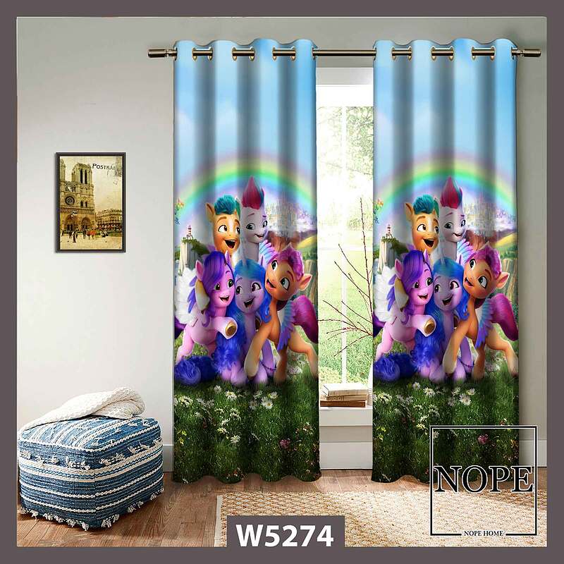 پرده کودک طرح کارتونی کد W5274