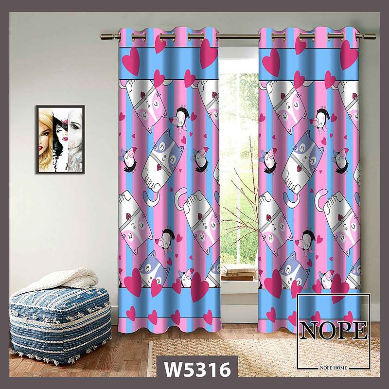 پرده کودک طرح کارتونی کد W5316