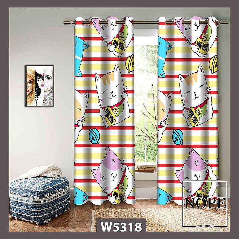 پرده کودک طرح کارتونی کد W5318