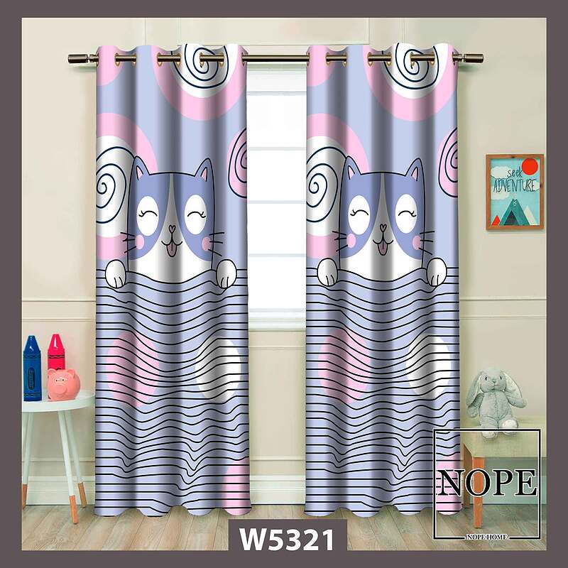 پرده کودک طرح حیوانات کد W5321