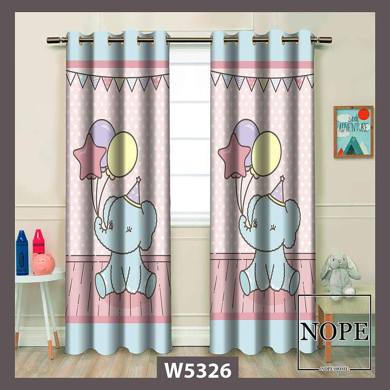 پرده کودک طرح فیل کد W5326