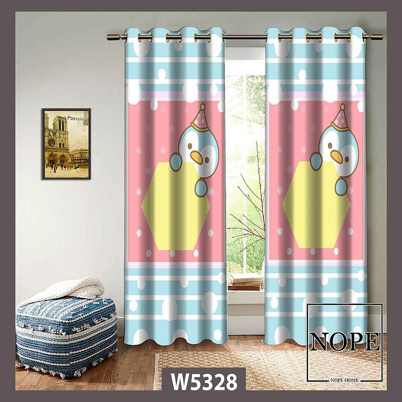 پرده کودک طرح پنگوئن کد W5328