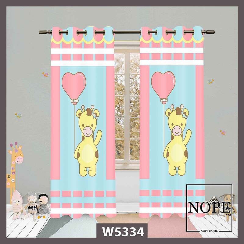 پرده کودک طرح زرافه کد W5334