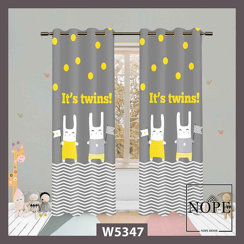 پرده کودک طرح خرگوش کد W5347