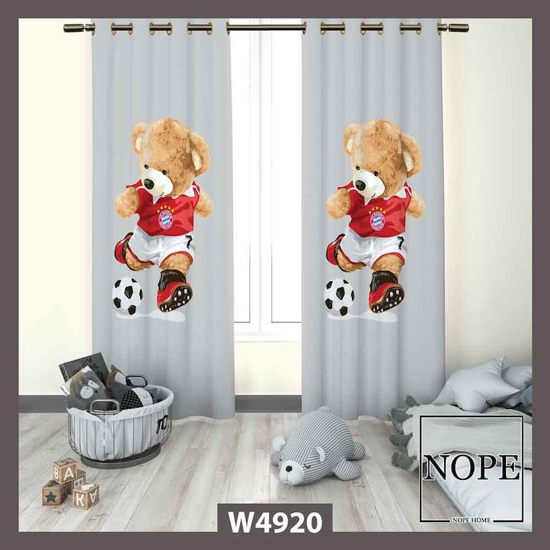 پرده کودک طرح خرس کد W4920