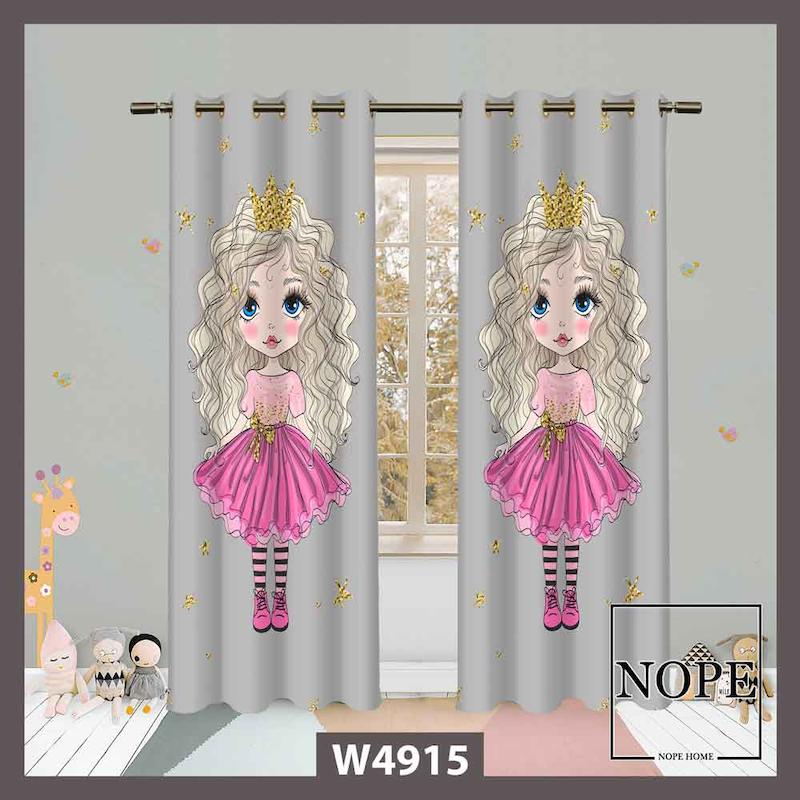 پرده کودک طرح دختر کد W4915