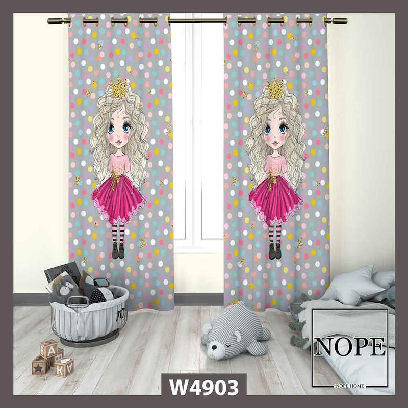 پرده کودک طرح دختر کد W4903
