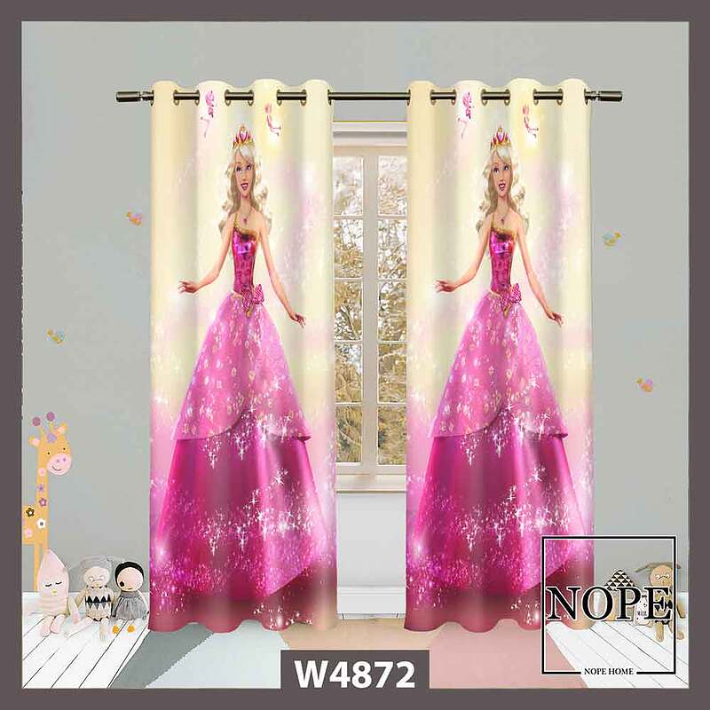 پرده کودک طرح باربی کد W4872