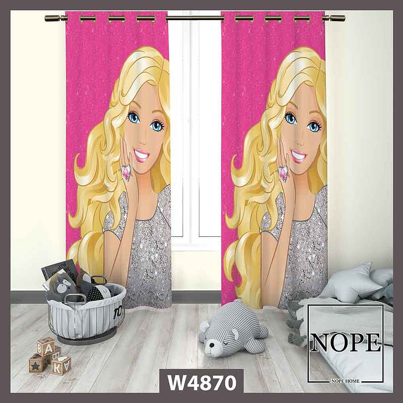 پرده کودک طرح باربی کد W4870