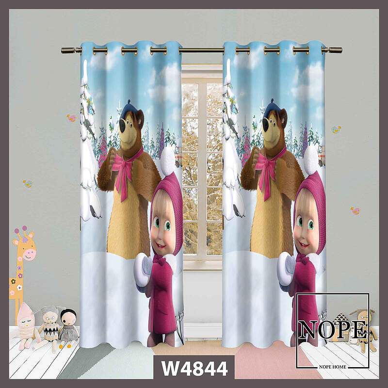 پرده کودک طرح میشا کد W4844
