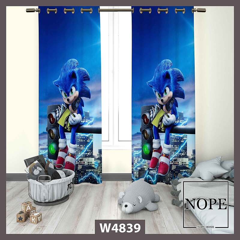 پرده کودک طرح سونیک کد W4839