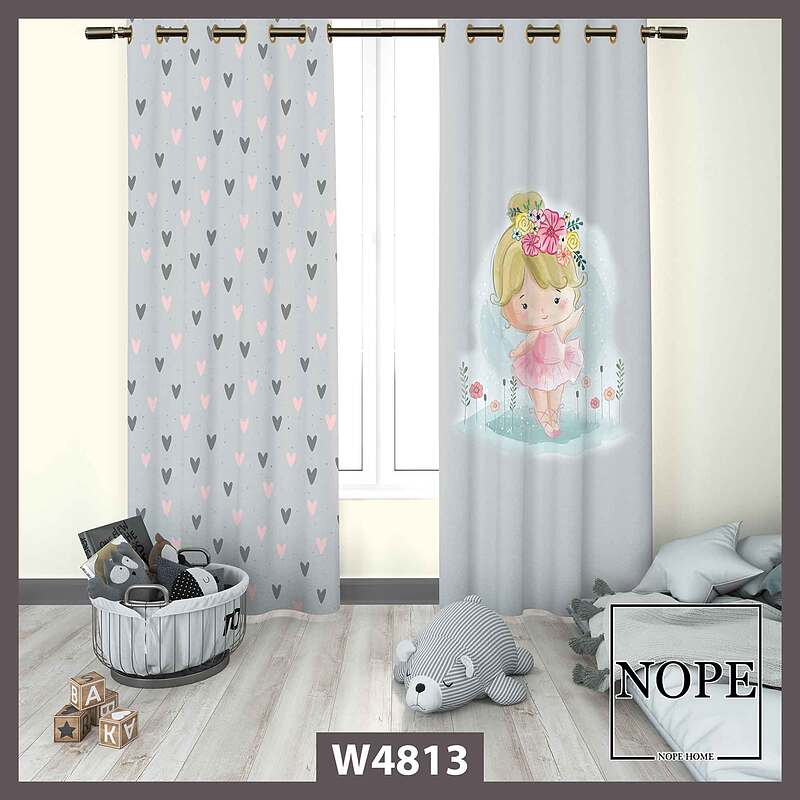 پرده کودک طرح دختر کد W4813