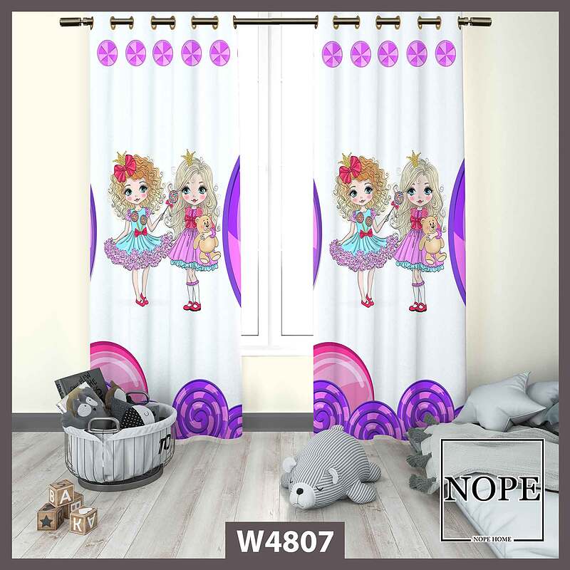 پرده کودک طرح دختر کد W4807