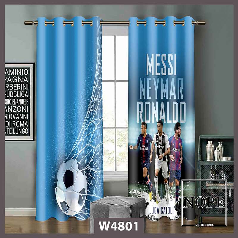 پرده کودک طرح رونالدو نیمار مسی کد W4801