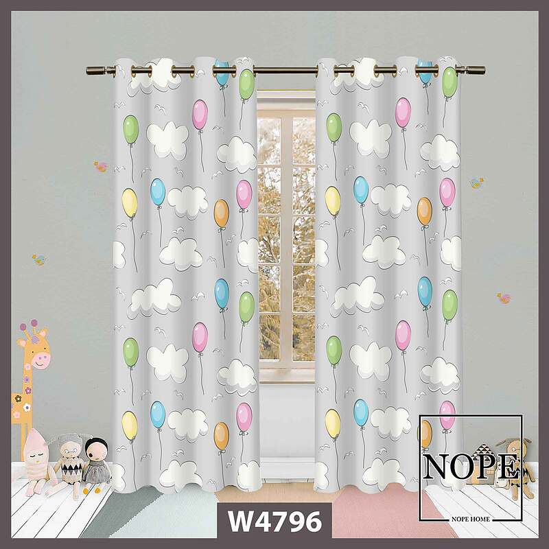 پرده کودک طرح بادکنک کد W4796