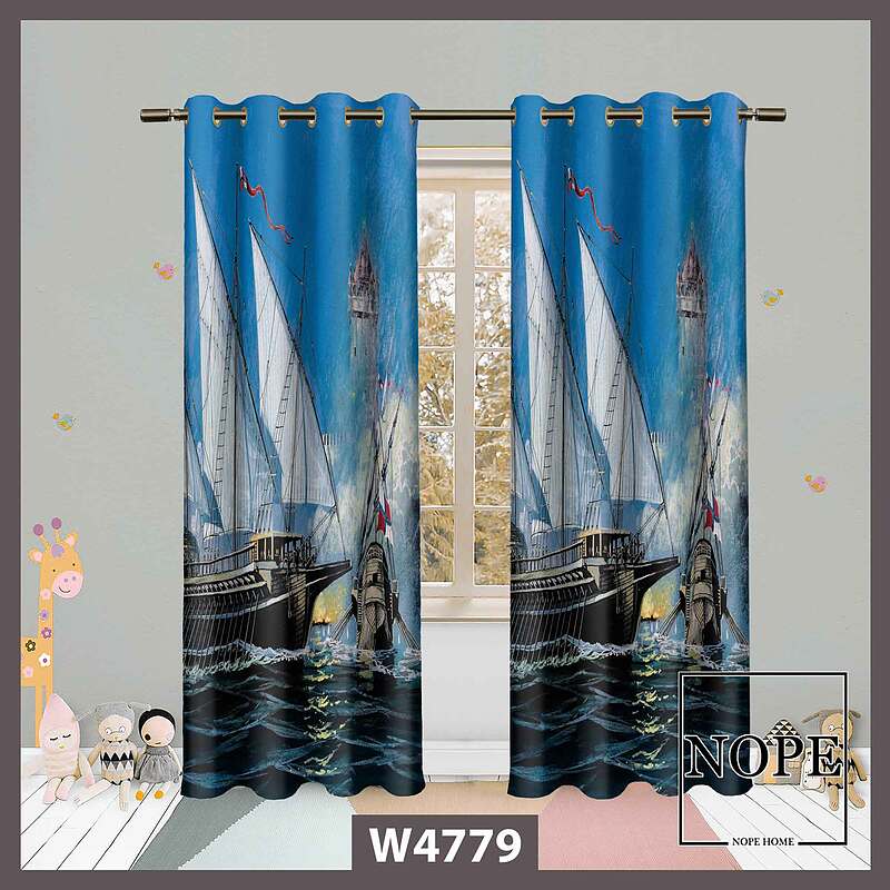 پرده طرح قایق کد W4779