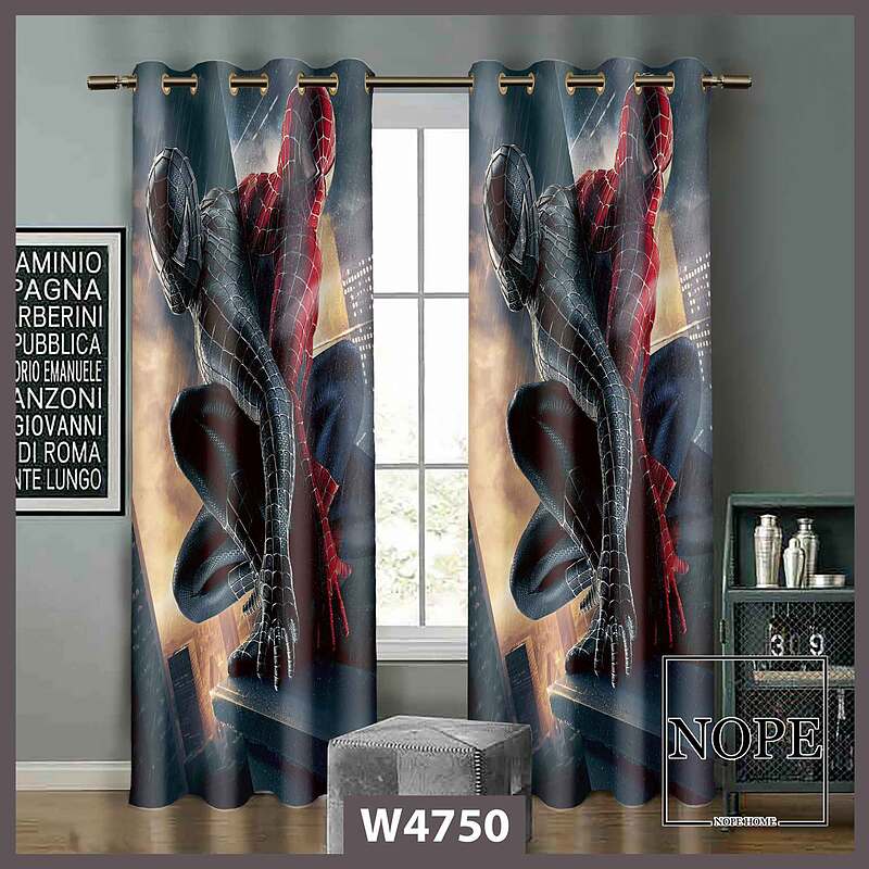 پرده کودک طرح مرد عنکبوتی کد W4750
