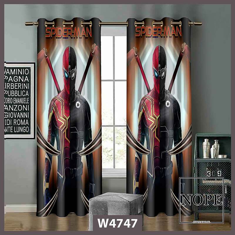 پرده کودک طرح مرد عنکبوتی کد W4747