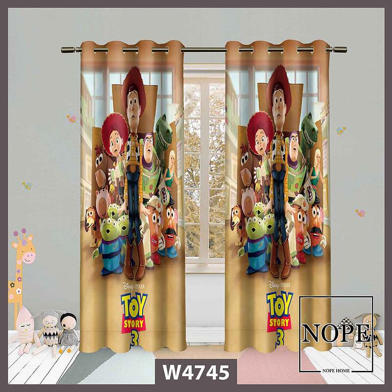 پرده کودک طرح لوک خوش شانس کد W4745