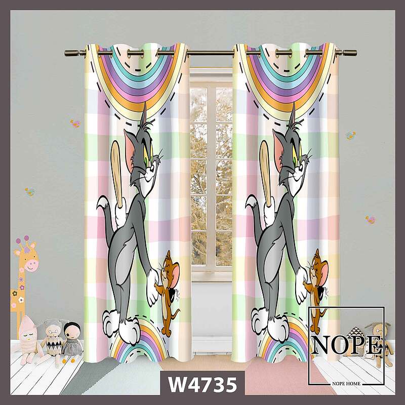 پرده کودک طرح تام جری کد W4735