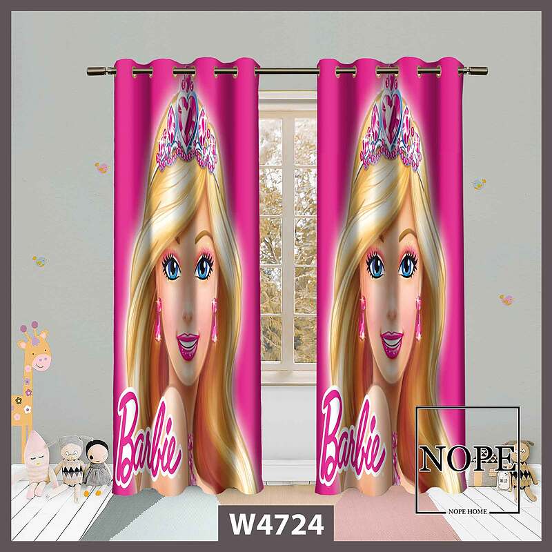 پرده کودک طرح باربی کد W4724