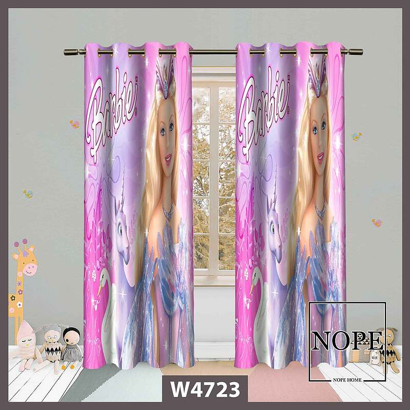 پرده کودک طرح باربی کد W4723